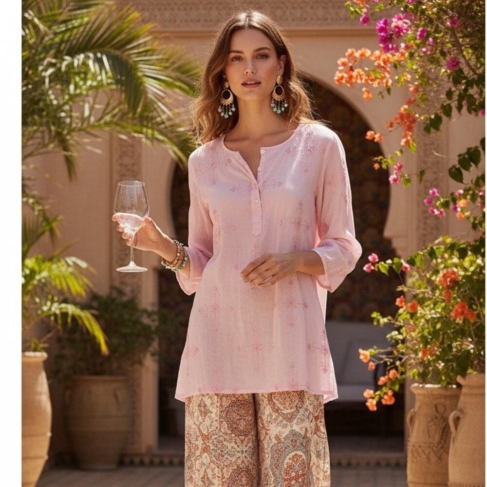 Graham Kandiah Embroidered Cotton Tunic